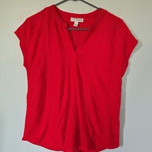 Dana Buchman | Red Cap Sleeve Top Size Small